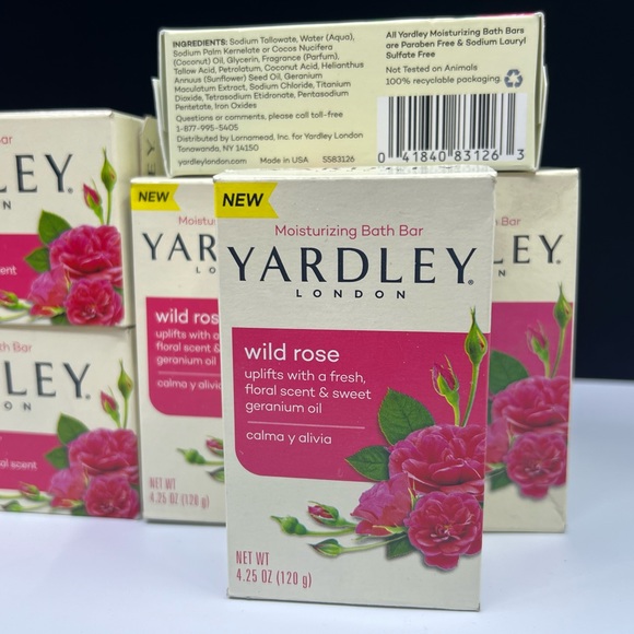 Yardley Of London Wild Rose Soap Rare Discontinued Scent 4oz Bar Soap - Picture 5 of 7